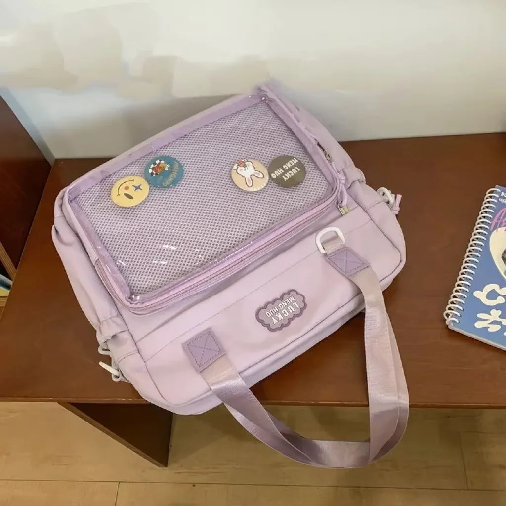 Ita Crossbody Bag Transparent Pocket DIY Badge – Y2K
