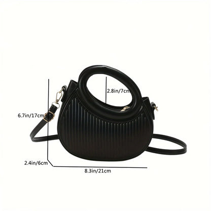 Striped Leather Crossbody Bag for Women – Luxury Look