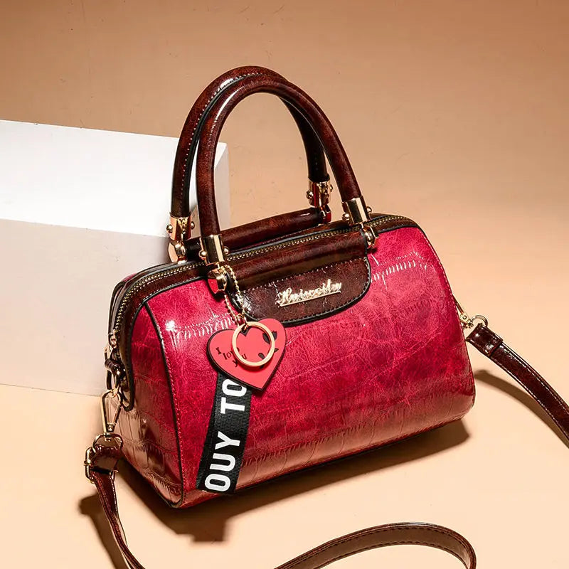 Luxury Design Handbag Shoulder Bag Top Pu Leather Women Handbags Crocodile Tote Female Crossbody