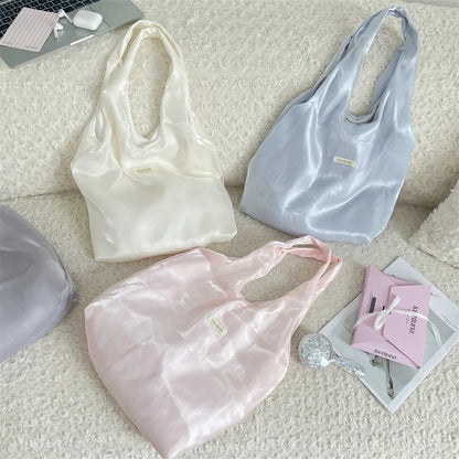 Fairy Bag Flexible Large Capacity Handbag Underarm Lightweight Satin Tote Stylish Accessory Shopping