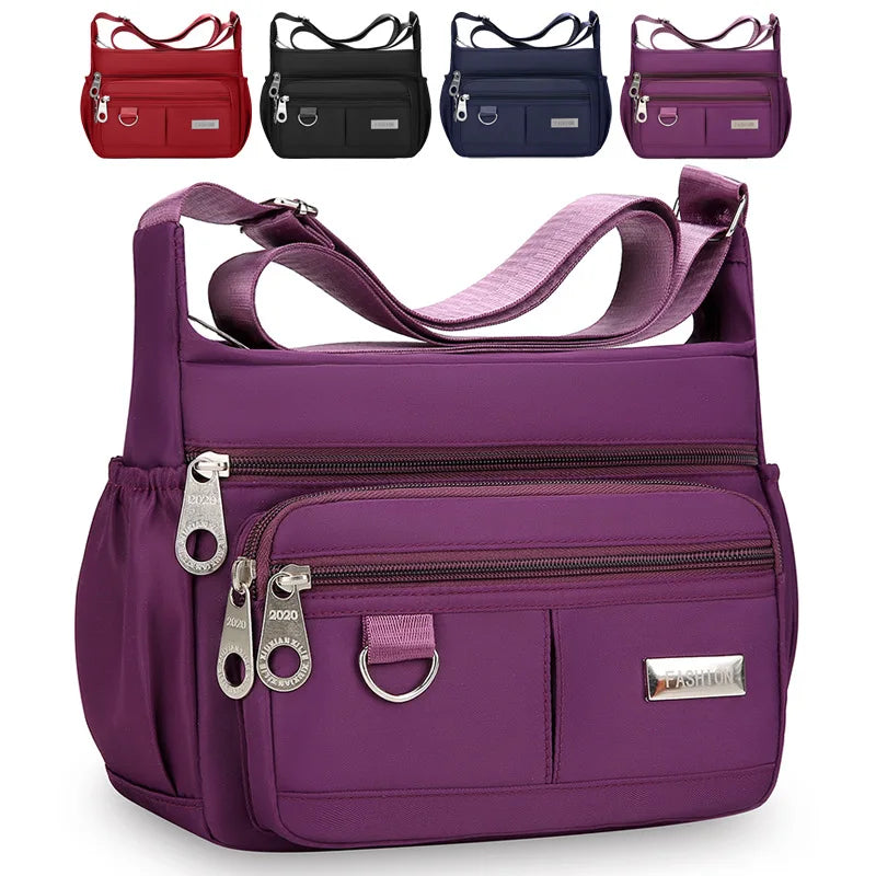 Women S Crossbody Bag Waterproof Oxford Fabric Backpack Crossbody Single-Shoulder Bag - Waterproof