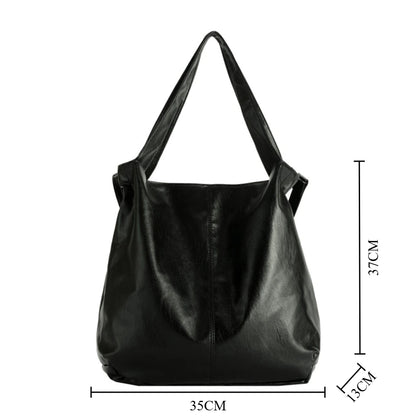 Large Capacity PU Leather Hobo Shoulder Bag for Women