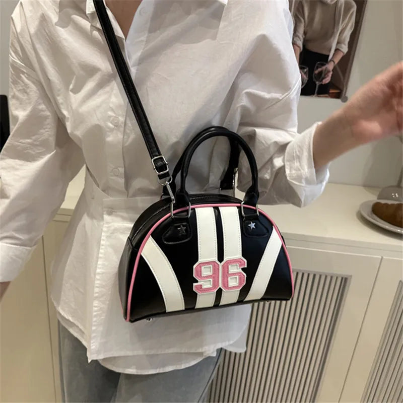 Retro Dome Handbag – Striped No. 96 Sporty Bag for Women