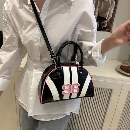 Retro Dome Handbag – Striped No. 96 Sporty Bag for Women