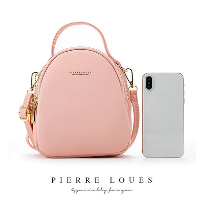 Women solid color casual bag simple large capacity multifunctional small backpack