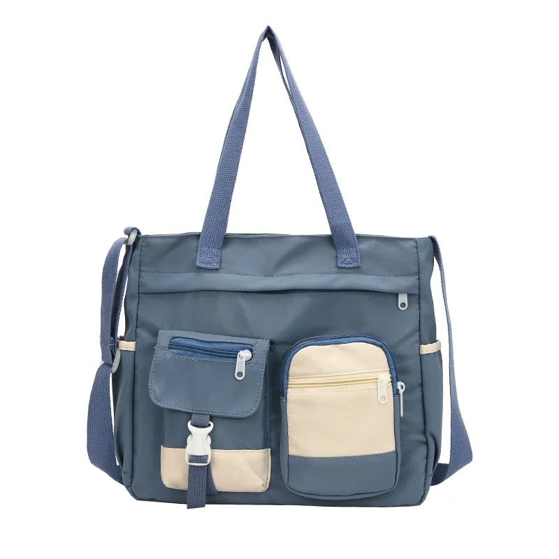 Harajuku Nylon Shoulder Bag – Multi-Pocket Crossbody Messenger Bag