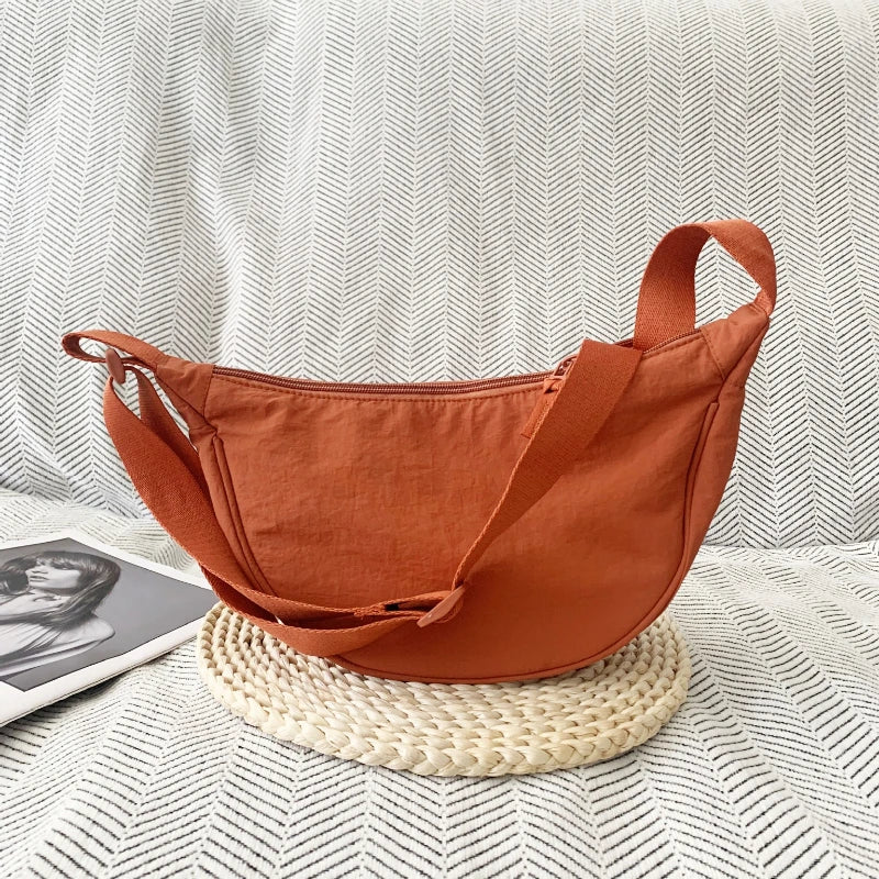 Crescent Crossbody Bag – Lightweight Shoulder Purse with Adjustable Strap