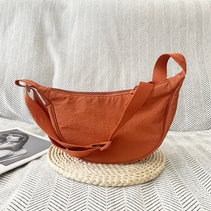 Crescent Crossbody Bag – Lightweight Shoulder Purse with Adjustable Strap