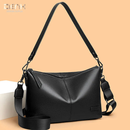 Real Leather Women S Large Capacity Shoulder Crossbody Bag Mobile Phone Storage Commuting Premium
