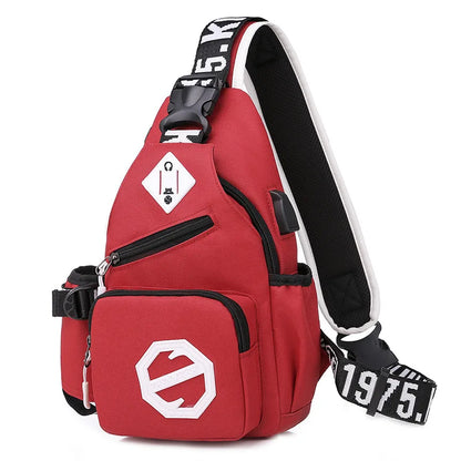 Cross-Body Men S Chest Bag Shoulder Widened Strap Large Capacity Mobile Phone Storage Small Backpack