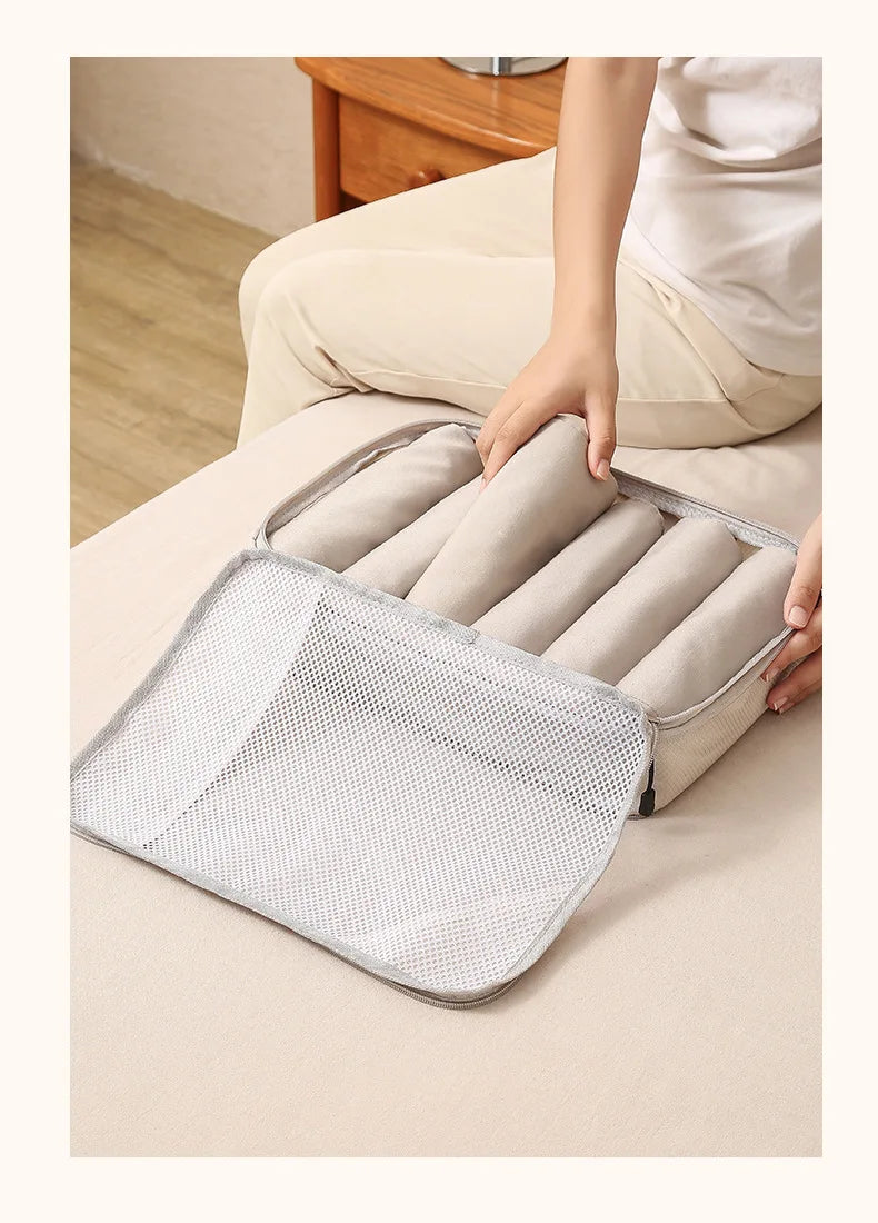 Travel Luggage Organizer 3-Piece Compression Packing Cubes
