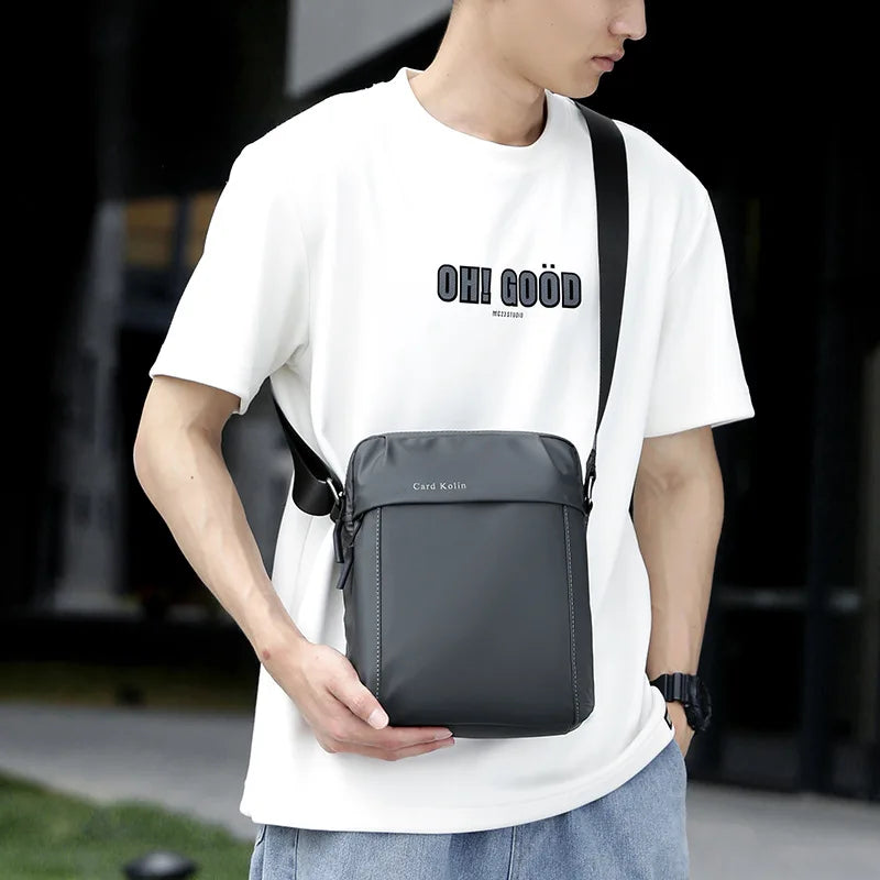 Casual Shoulder Men S Bag Nylon Waterproof Cross-Body Business Large Capacity Backpack - Waterproof