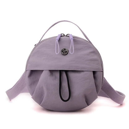 Waterproof Round Crossbody Bag – Lightweight Nylon Shoulder Purse