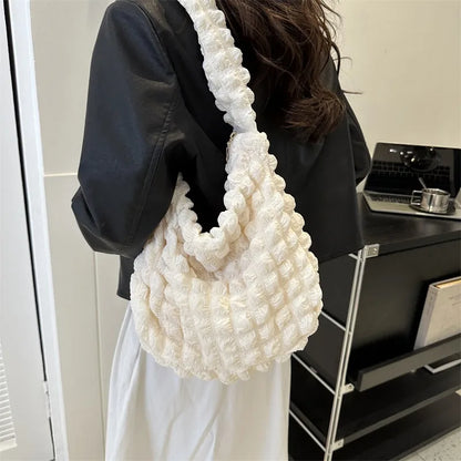 Bubble Quilted Handbag for Women – Lightweight Puffy Tote Bag