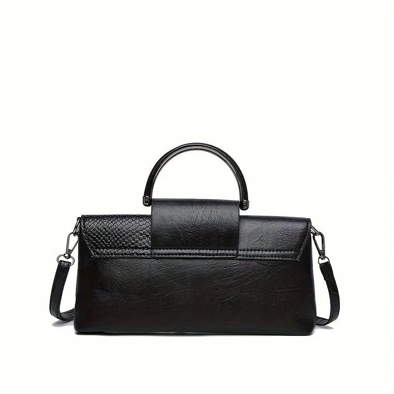 Crocodile Pattern Envelope Clutch Bag – Top Handle & Crossbody