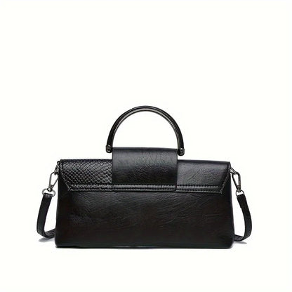 Crocodile Pattern Envelope Clutch Bag – Top Handle & Crossbody