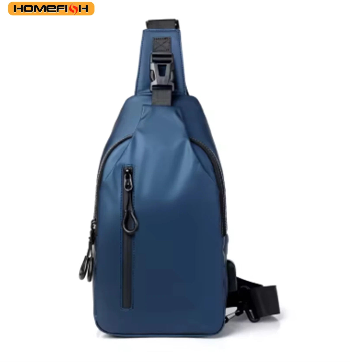 Homefish Lightweight Multifunctional Shoulder Crossbody Bag Usb Charging Large Capacity Chest Bag