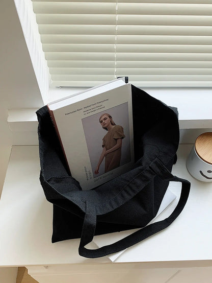 Casual Fashionable Women S Shopping Bag Lightweight Durable Canvas Tote Large Capacity Suitable