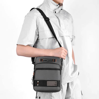 Nylon Waterproof Men S Shoulder Bag Multi-Layer Wear-Resistant Light Leisure Travel - Waterproof