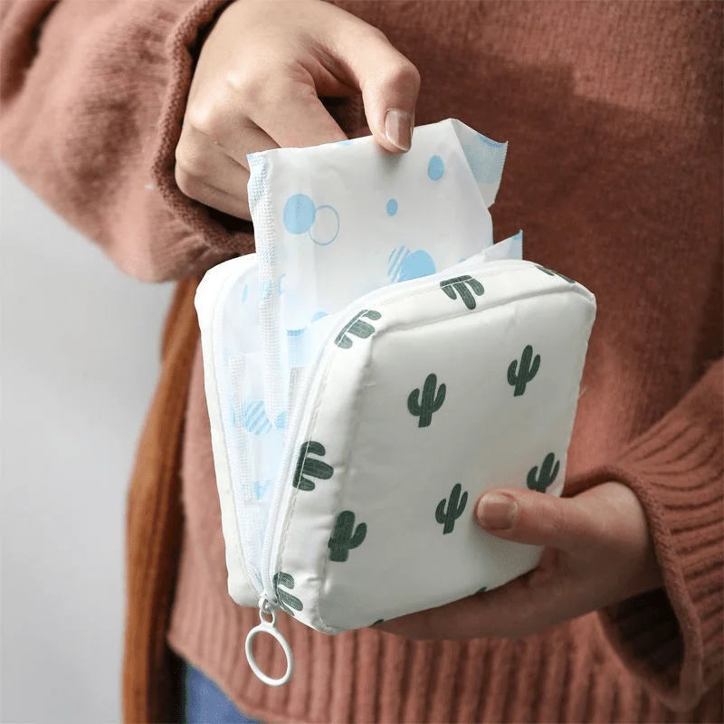 Cute Bear Sanitary Pad & Makeup Pouch