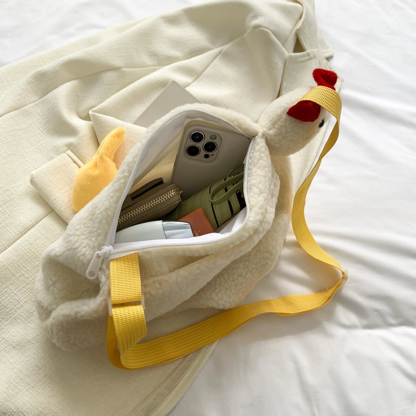 Creative Cute Chicken Shaped Bag Women S Cartoon Crossbody Bags Teen Girl S Handbag Shoulder Bag