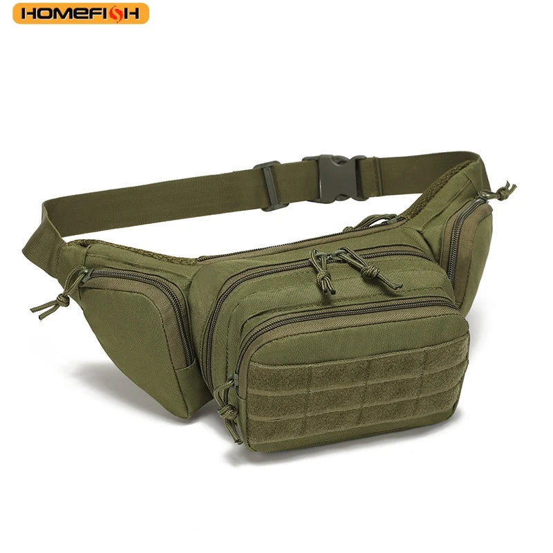 Homefish Nylon Tactical Chest Sling Bag Men Outdoor Sports Cycling Fanny Pack Multi-Purpose Waist
