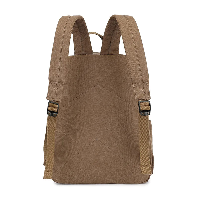 Wear-Resistant Canvas Men S Backpack Large Capacity 15 6-Inch Computer Storage