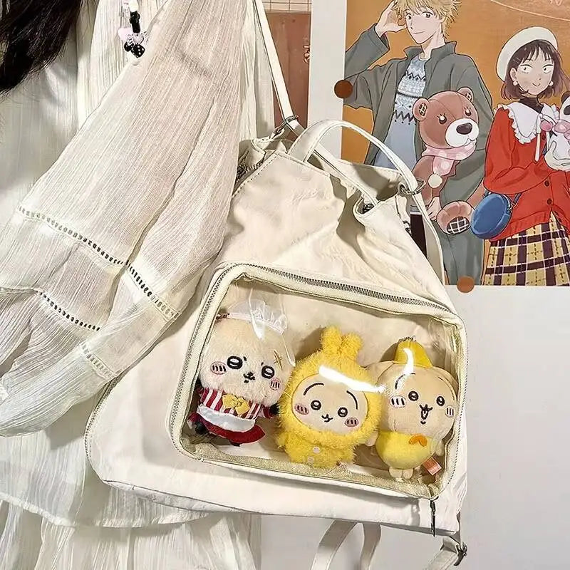 Y2K Ita Tote Bag – Large Transparent Window Shoulder Bag