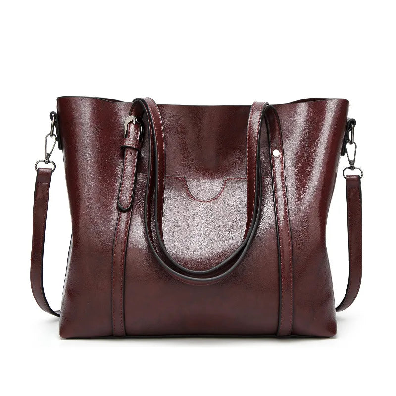 Women's Leather Tote Bag – Large Waterproof Work Handbag