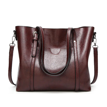 Women's Leather Tote Bag – Large Waterproof Work Handbag