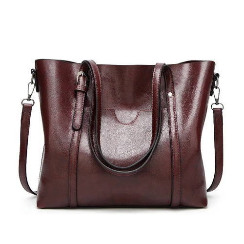 Women's Leather Tote Bag – Large Waterproof Work Handbag