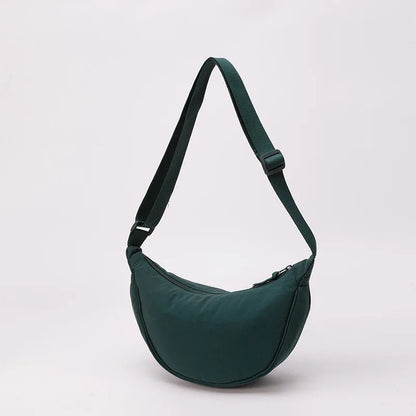 Nylon Crescent Crossbody Bag – Lightweight Women's Shoulder Bag