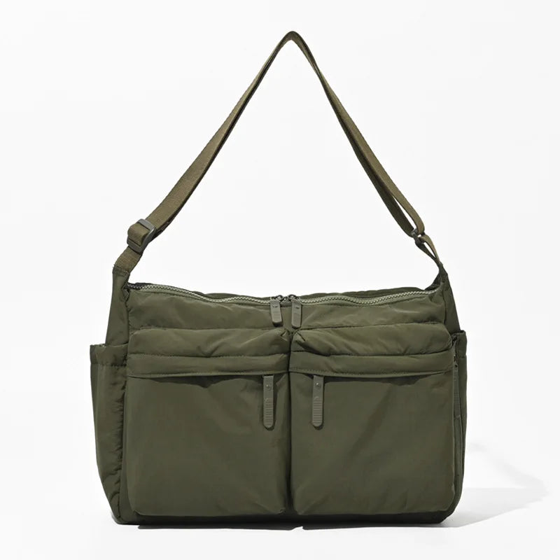 Waterproof Nylon Crossbody Bag – Multi-Pocket Shoulder Bag for Women & Men