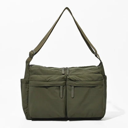 Waterproof Nylon Crossbody Bag – Multi-Pocket Shoulder Bag for Women & Men