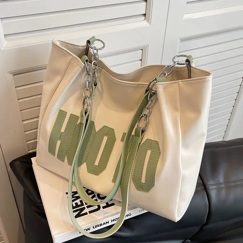 Harajuku Versatile Tote Bag Street Handbag Student School Bag Casual Large Capacity Women Shoulder