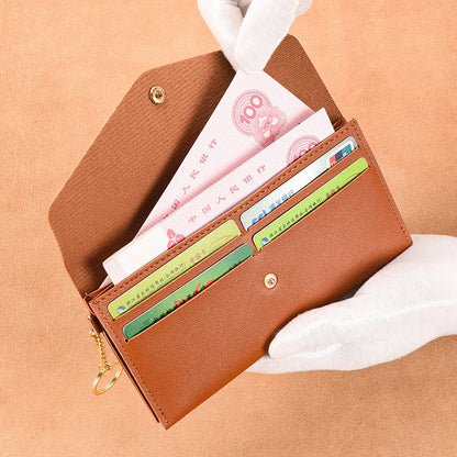 Men S Women Wallets Long Thin Hand Large Capacity Soft Leather Mobile Phone Storage Wallet - Soft