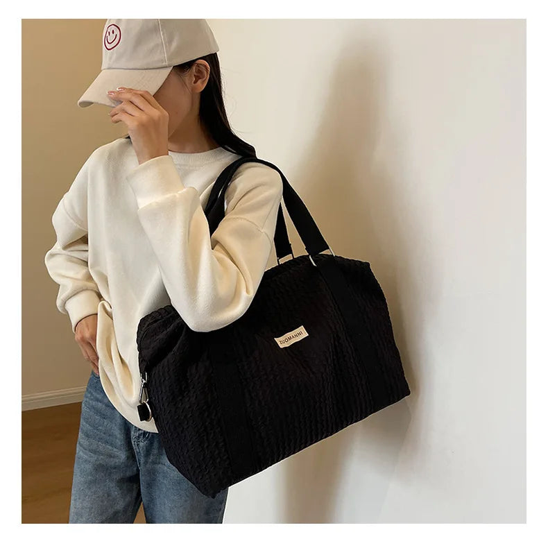 Lightweight Travel Bag Men S Women Simple Hand Carried Shoulder Luggage Large Capacity Yoga Exercise