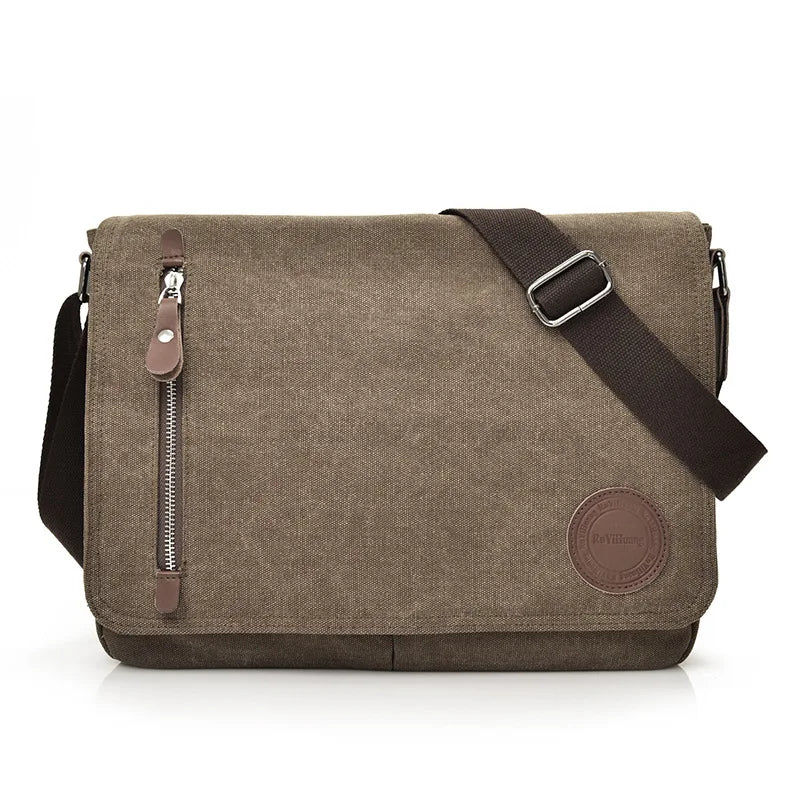 Wear-Resistant Canvas Men S Women Casual Single-Shoulder Bag Large Capacity Crossbody