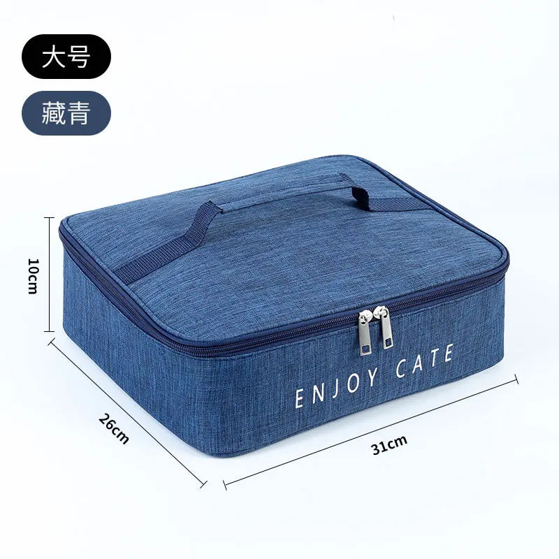 Cartoon Cute Lunch Box Bag Aluminum Foil Thickened Hand Carry Bento Student Canvas Insulated Rice