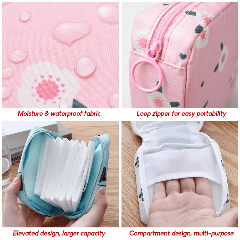 Cute Bear Sanitary Pad & Makeup Pouch