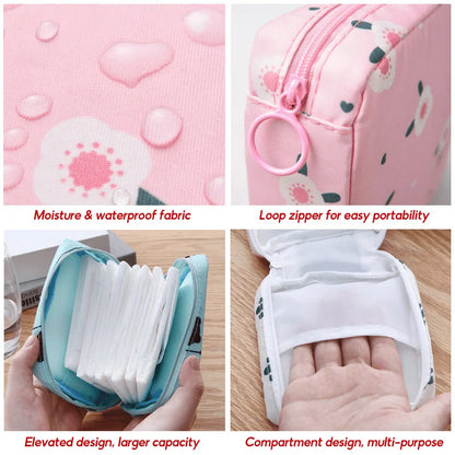 Cute Bear Sanitary Pad & Makeup Pouch