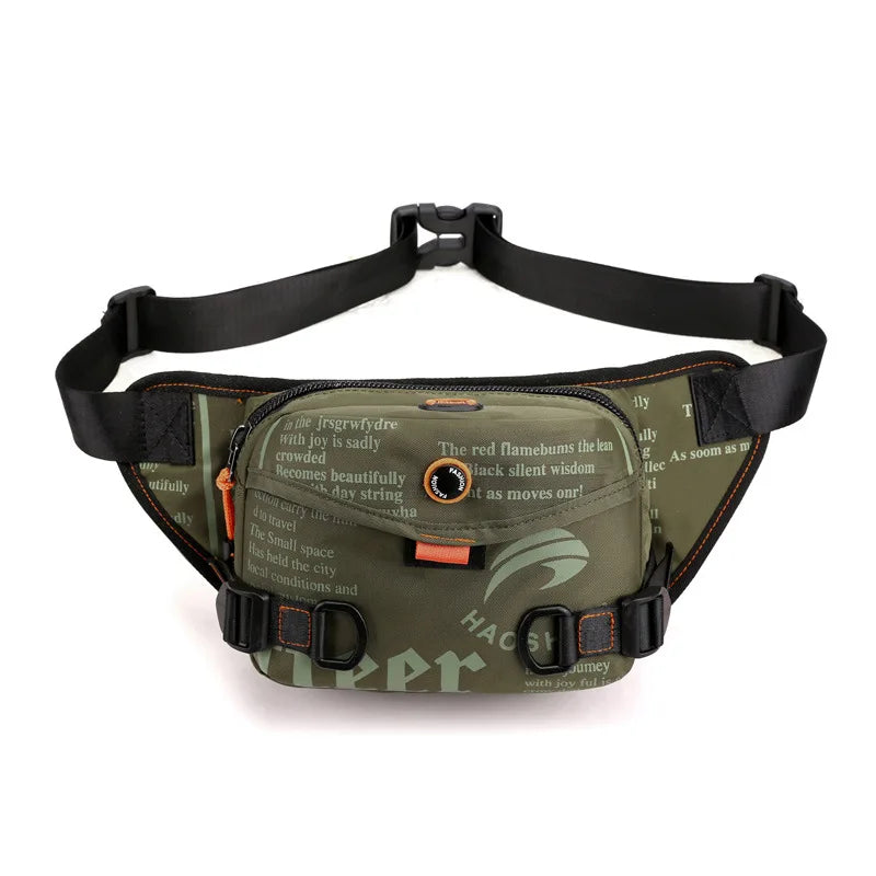 Outdoor Waist Bag Men S Chest Running Headphones Close Diagonal Span Large Capacity