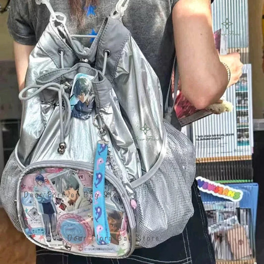 Y2K Ita Backpack – Large Capacity Transparent Display Rucksack