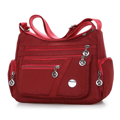 Waterproof Nylon Crossbody Bag for Women – Multi-Pocket