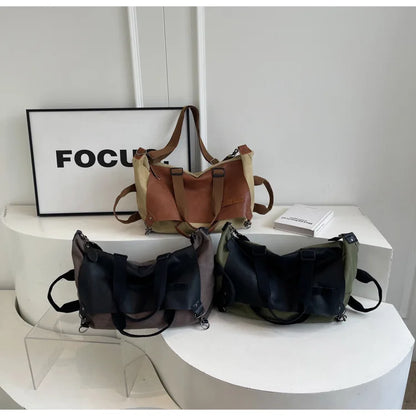 Tote Bag Women Leisure Travel Sports Fitness Crossbody Large Capacity Portable Canvas