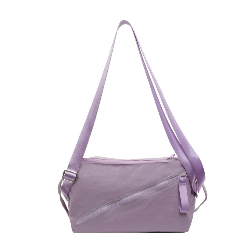 Nylon Sling Tote Bag Casual Convertible Backpack Chest Crossbody Adjustable Strap Women Handbag