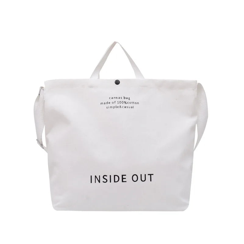 Women Canvas Crossbody Tote Bag Large Cotton Shopping Handbag Student School Shoulder Girls Daily