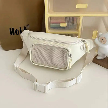 Cute Ita Waist Bag – Transparent Window Chest Fanny Pack for Women
