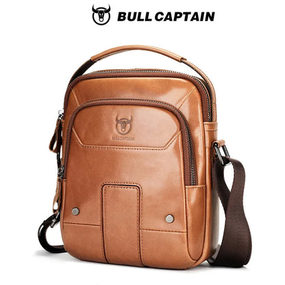 Top-Grain Cowhide Single-Shoulder Crossbody Bag Genuine Leather Men S Ipad Computer Storage