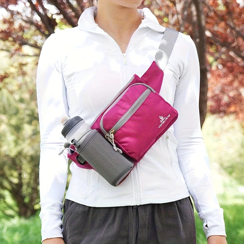 Running Belt Bag with Water Bottle Holder & Multi-Pockets